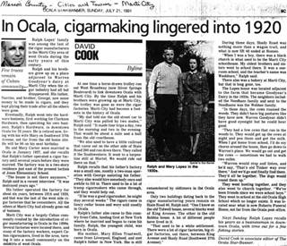 Ocala Cigar Making Article